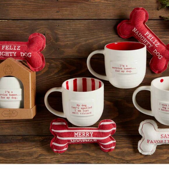 Mud Pie Stripe Santa's Favorite Dog Toy and Mug Set/NWT - Picture 3 of 9